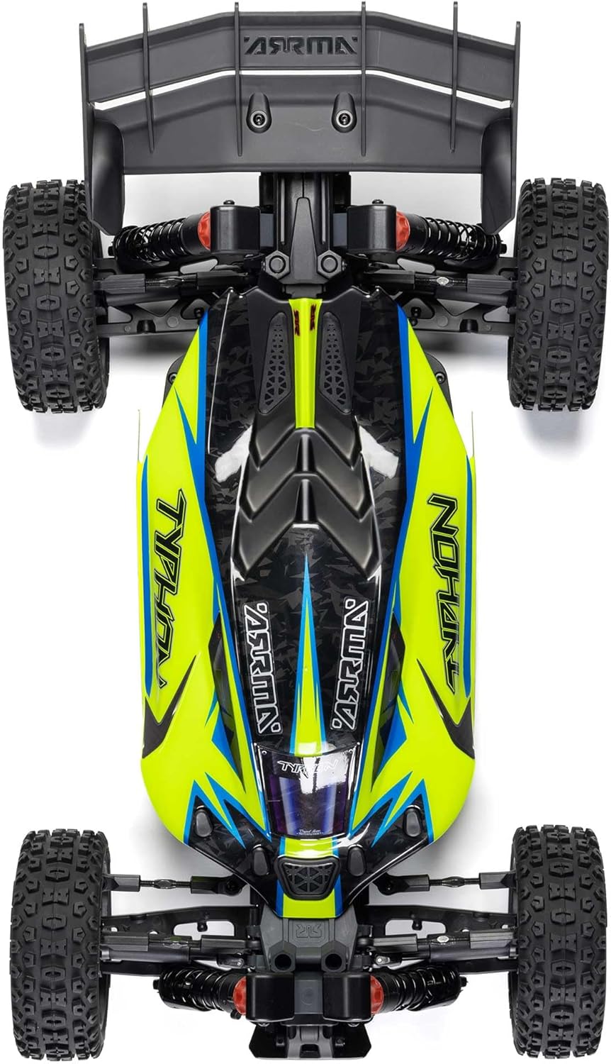 ARRMA RC Car 1/8 Typhon 4X4 223S BLX BRUSHLESS Buggy RTR (Battery and Charger Not Included) with DSC (Yellow), ARA4306V4T2