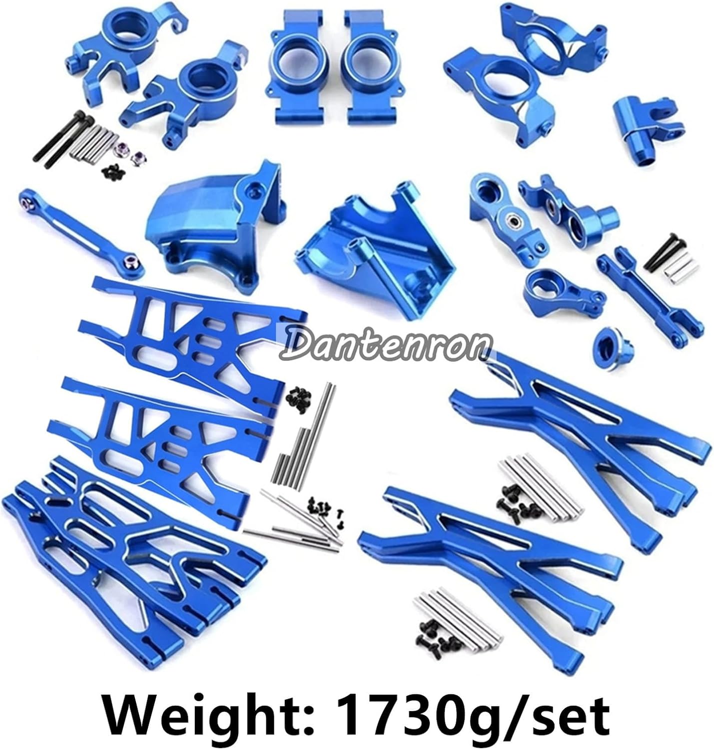 Full Set Kit Upgrade Parts for 1/5 RC Truck Car Traxxas X-Maxx 6S 8S Steering Group,Rear Axle Mount,Swing Arm Gearbox Shell,Caster Block,Steering Cup,Servo Base (Blue)