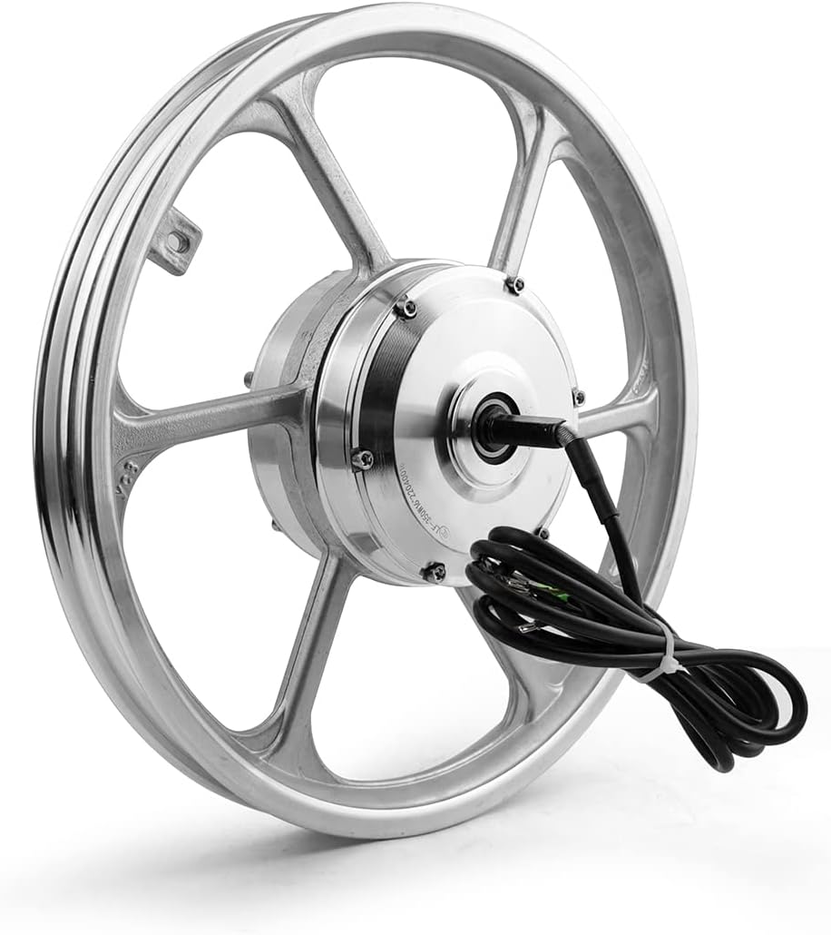 24V 36V 48V 350W 16 Inch Hub Motor Wheel Hall Sensor Aluminium Rim 16x1.75 Tire For Front Drive Scooter Mini Bike Bicycle（36V）