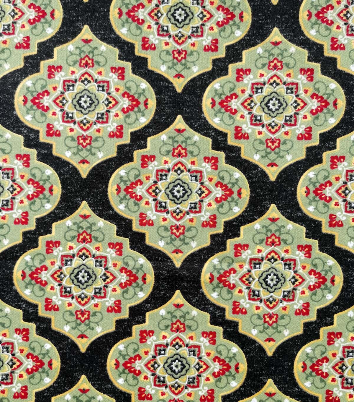 Multicolor Geometric Victorian Luxe Flannel Fabric