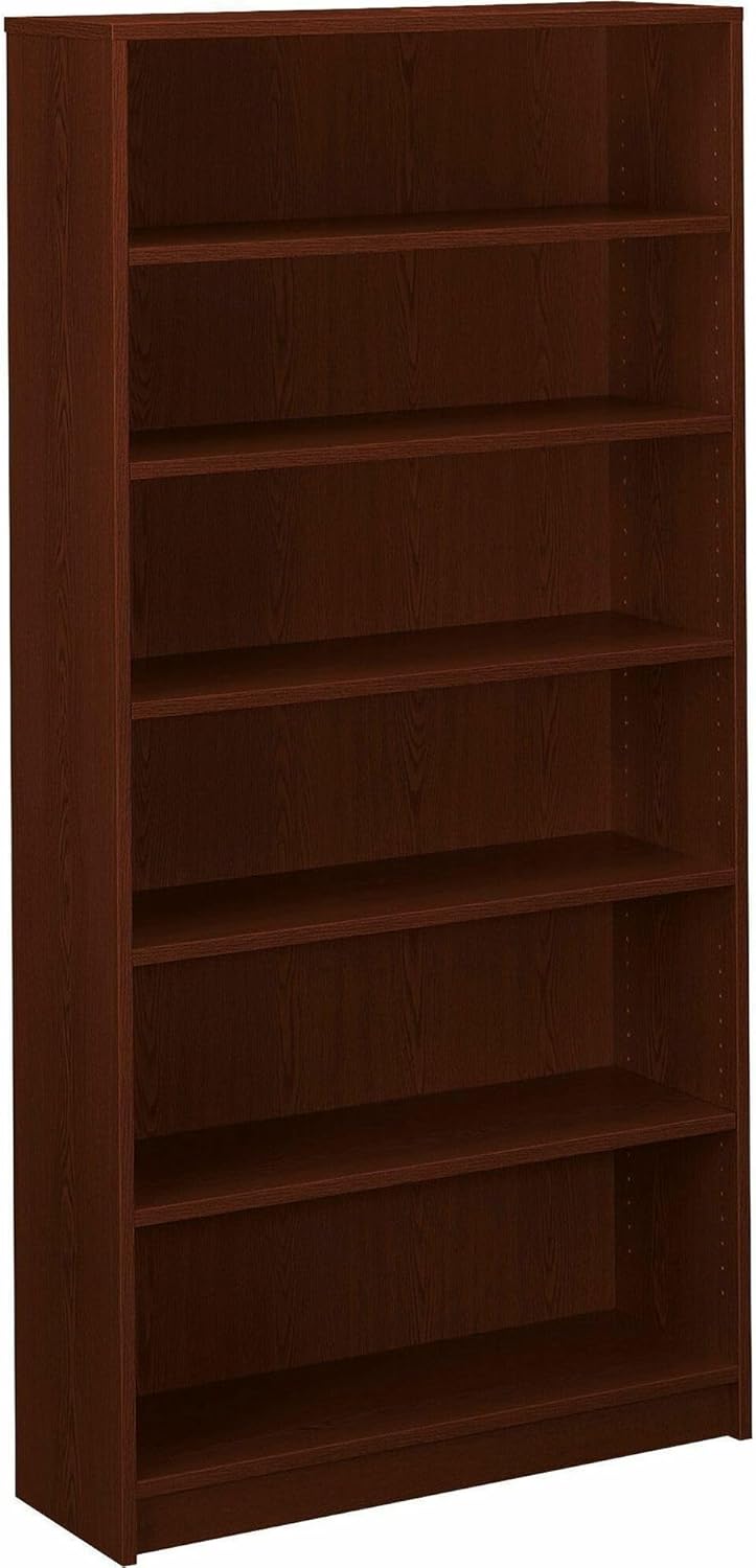 1870 Series Bookcase, 6 Shelves, 36w x 11-1/2d x 72-5/8h, Mahogany