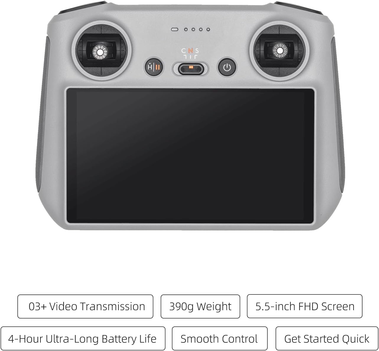 Official RC - Smart Remote Controller for DJI Mavic 3 Pro/Mavic 3 Classic/Mavic 3/Mini 3/Mini 3 Pro, 15km O3+ Video Transmission, 4-Hour Ultra-Long Battery Life, 5.5-inch FHD Display, Smooth Control