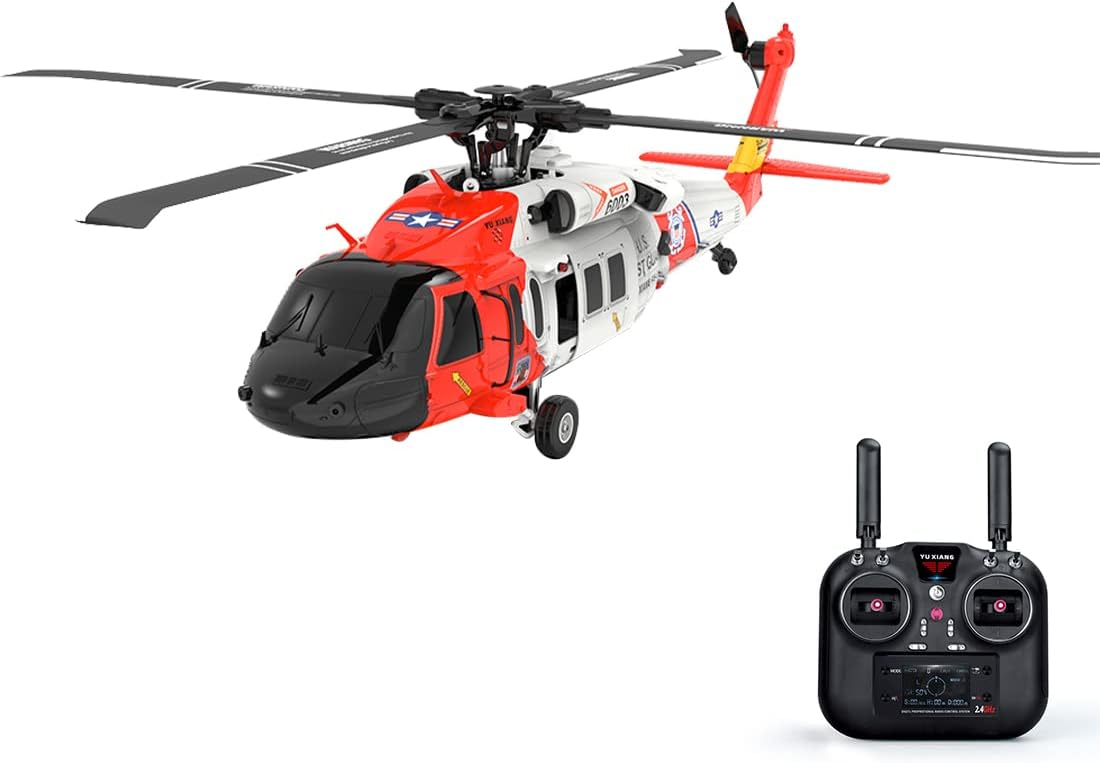 1/47 2.4G 6CH F09-S Brushless Direct Drive RC Helicopter Model for Teen and Adults, 6G/3D Stunthelicopter Model Aviation Toys with GPS and Camera (RTF Edition)