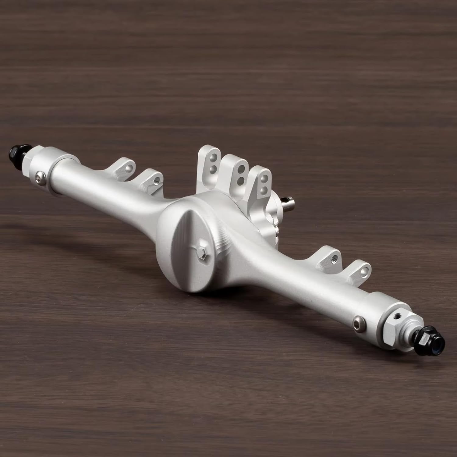 Compatible with Axial for SCX10 II VS4-10 RC Cars Parts Replacement Accessories Machined Aluminum Traight Axle RC Front and Rear Axle(Silver,1Set)