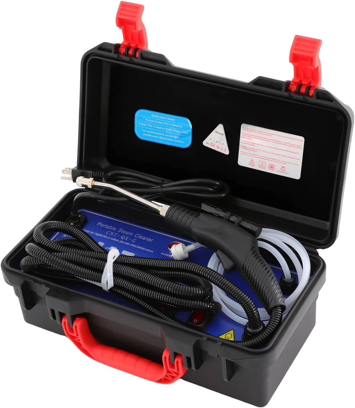 1700W Steam Cleaner Machine, 110V High Pressure Steam Cleaner,High Pressure 3.5 Bar With 6 Adjustable Gears Multiple Brushes,Portable Heavy Duty Cleaner For Kitchen Bathroom