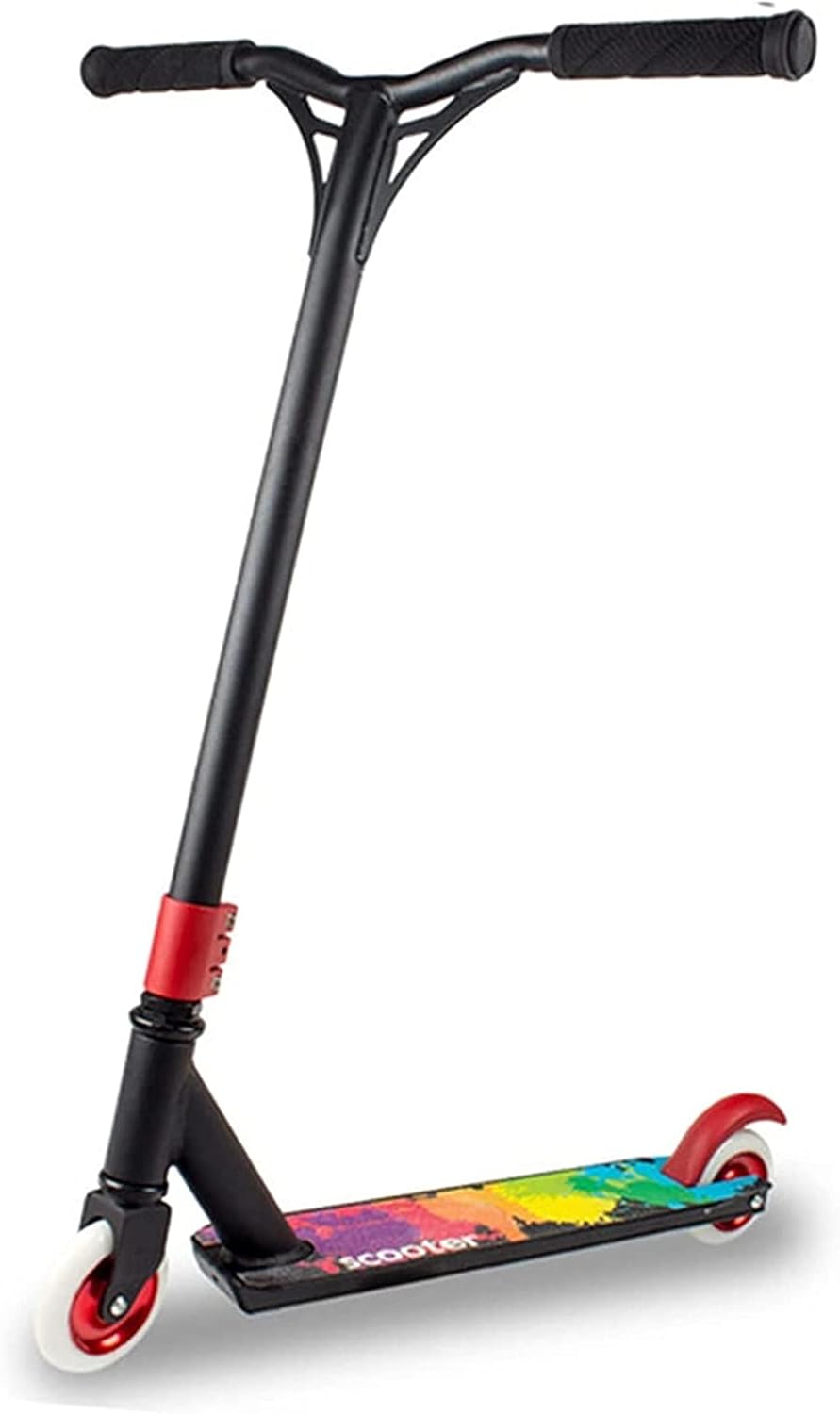 Scooter Professional Stunt Freestyle Street Surf Scooter Stunt Skateboarp Wheel BMX Professional Extreme Sport Scooter (Color : Blue) (Black)