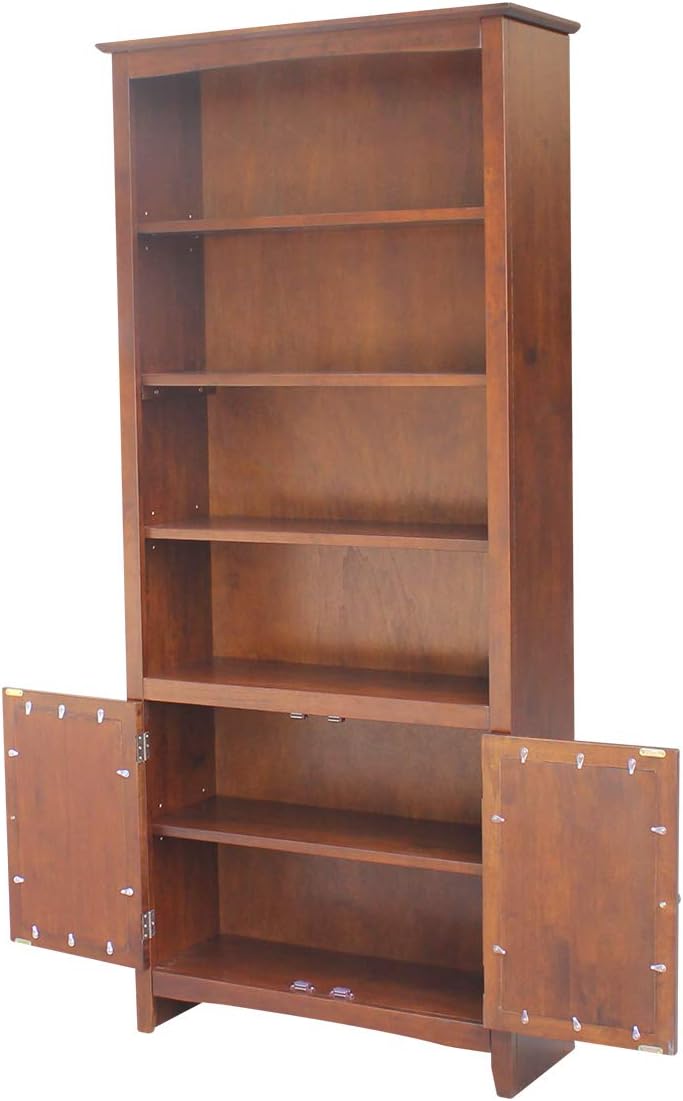 International Concepts Shaker Bookcase-72 H Bookcase, Espresso