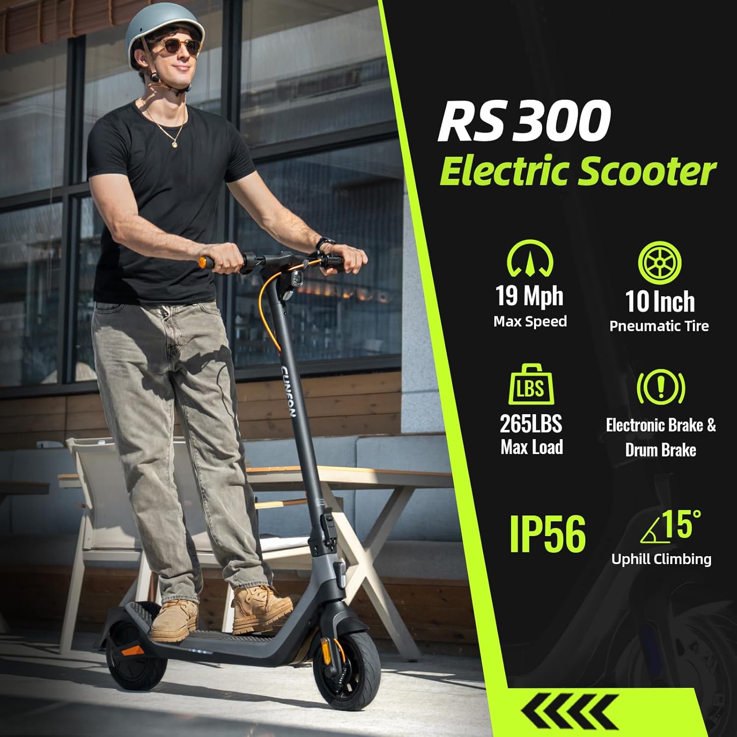 Electric Scooter for Adults, 500W/650W Motor, Up to 19 MPH and 25 Miles Long-Range, 10