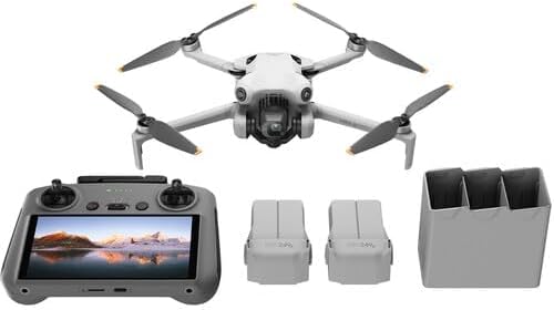 DJI Mini 4 Pro Fly More Combo (DJI RC 2) (GL) | Lightweight Foldable Camera Drone | Under 249g | Slo