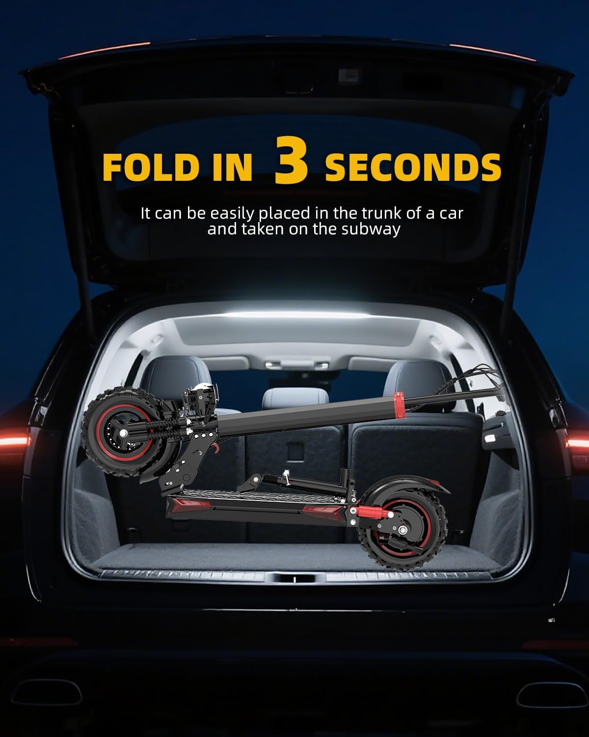 Fast Electric Scooter for Adults, 31-37 Miles Long Range, 10/11