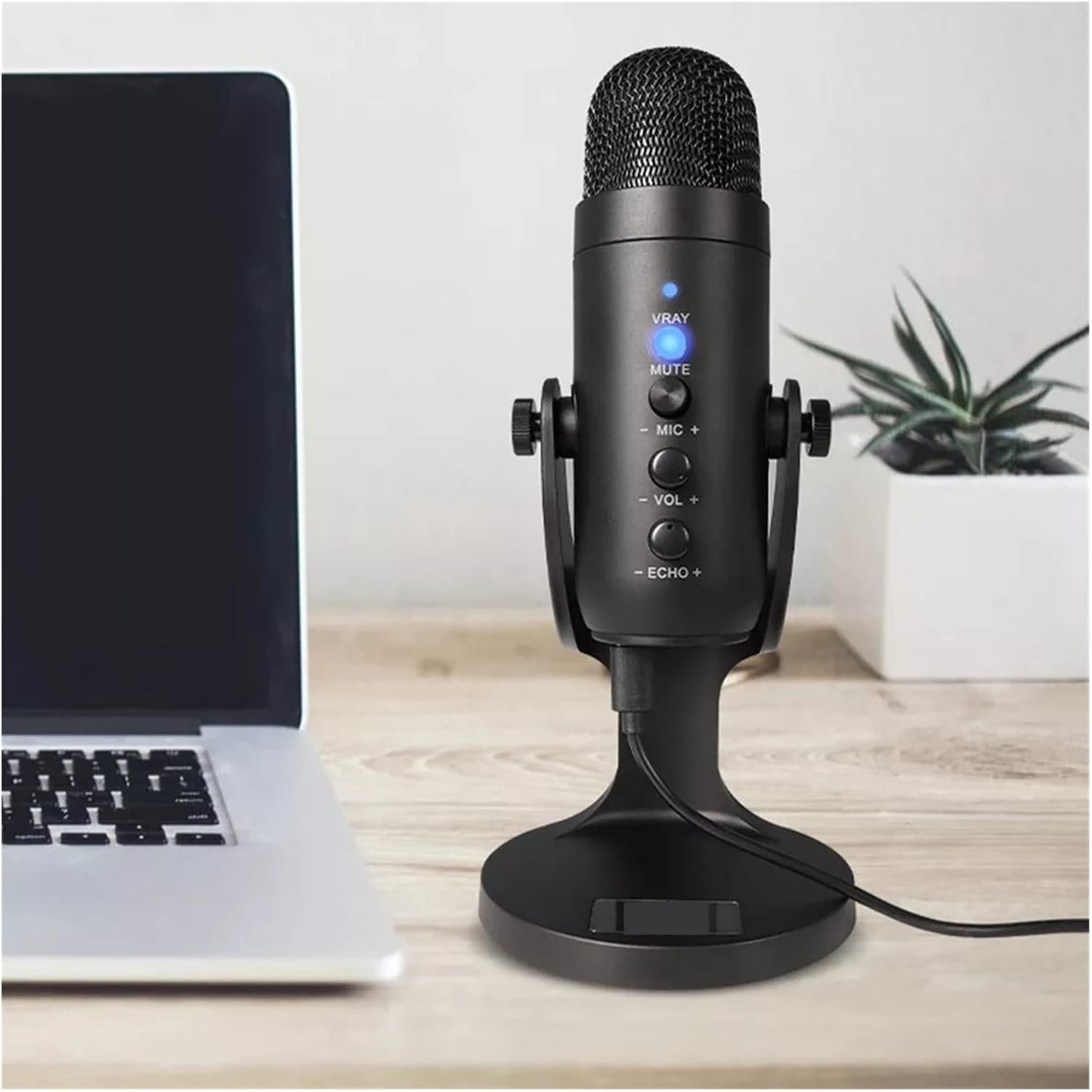 Microphone Condenser Microphone for Computer USB PC Microphone Mic Stand Filter to Gaming Streaming Podcasting Recording Headphone Suitable for Anchor, Dubbing Studio, Recording, st