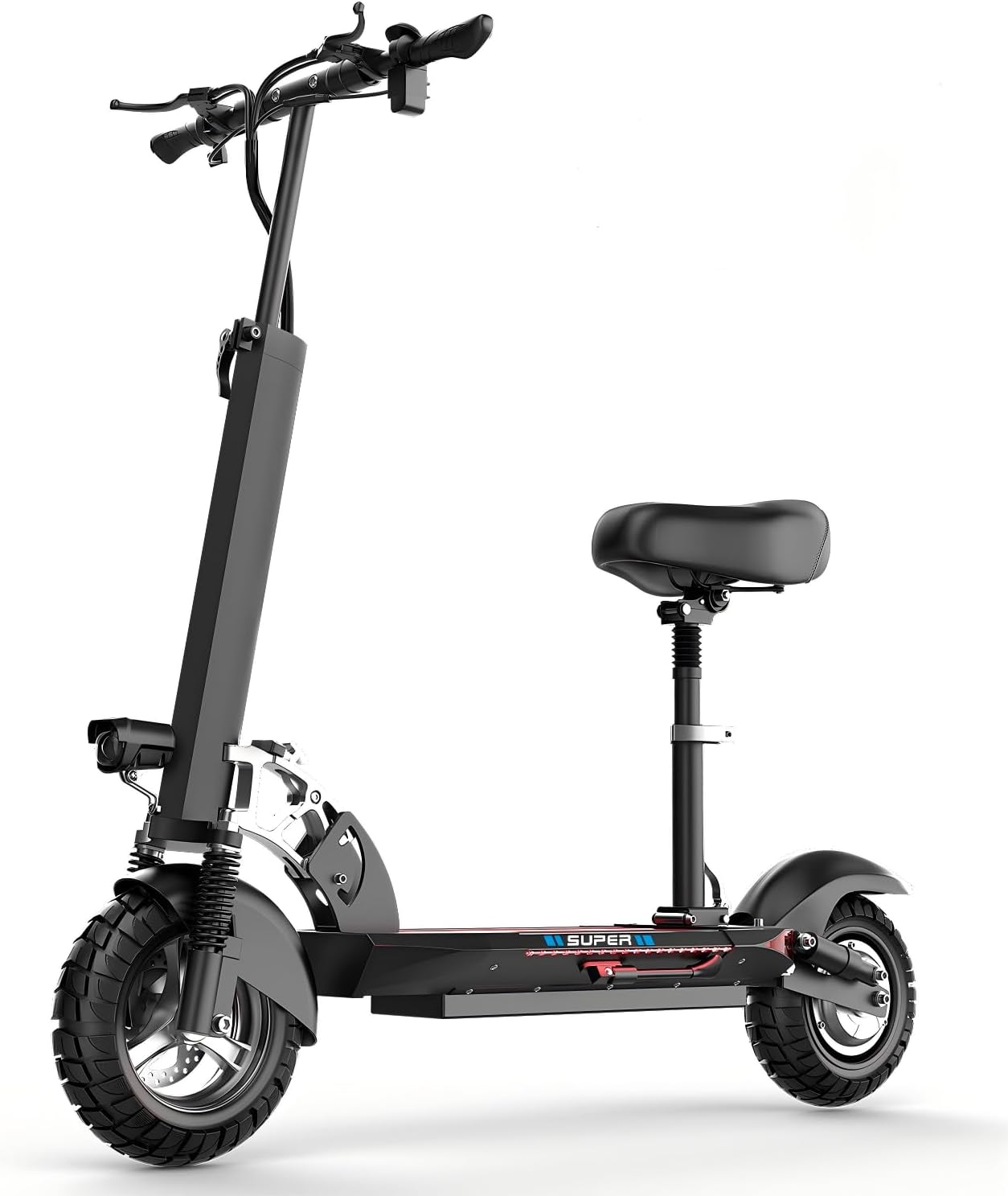1200W Peak Dual Motor Electric Scooter with Seat, 48V 15AH 27 MPH,Up to 45+ Miles, UL2272 Certified Foldable Commuting E-Scooter Full Suspension