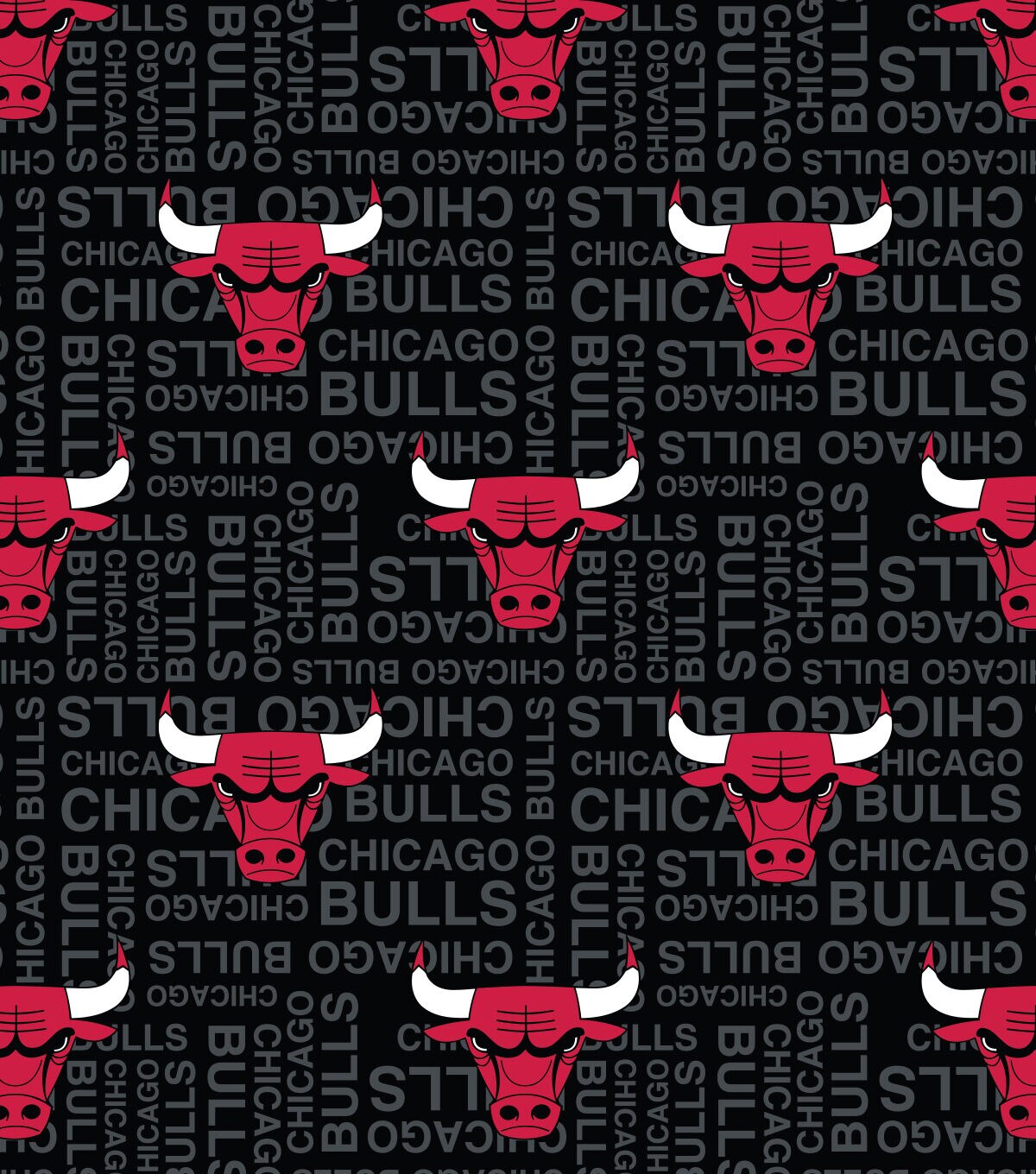 Chicago Bulls Toss Wordmark NBA Fleece Fabric