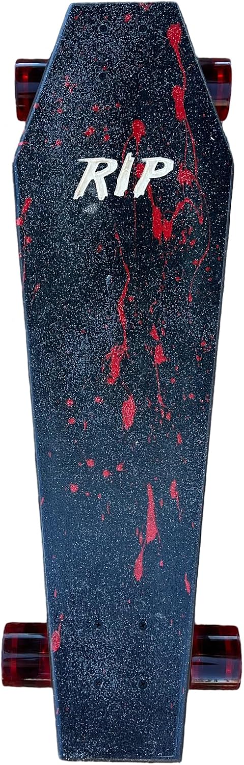 Slasher Coffin Death Tarot Black Skateboard | Longboard | 30x9 | Coffin Croozer