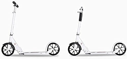 Scooters Kick Scooter for Adults Kids Big Wheel Kick Scooter for Adult/Teens Folding Adjustable Commuter Scooter with Rear Fender Brake for Women Men Non-Electric 100kg Capacity (Color : Red)
