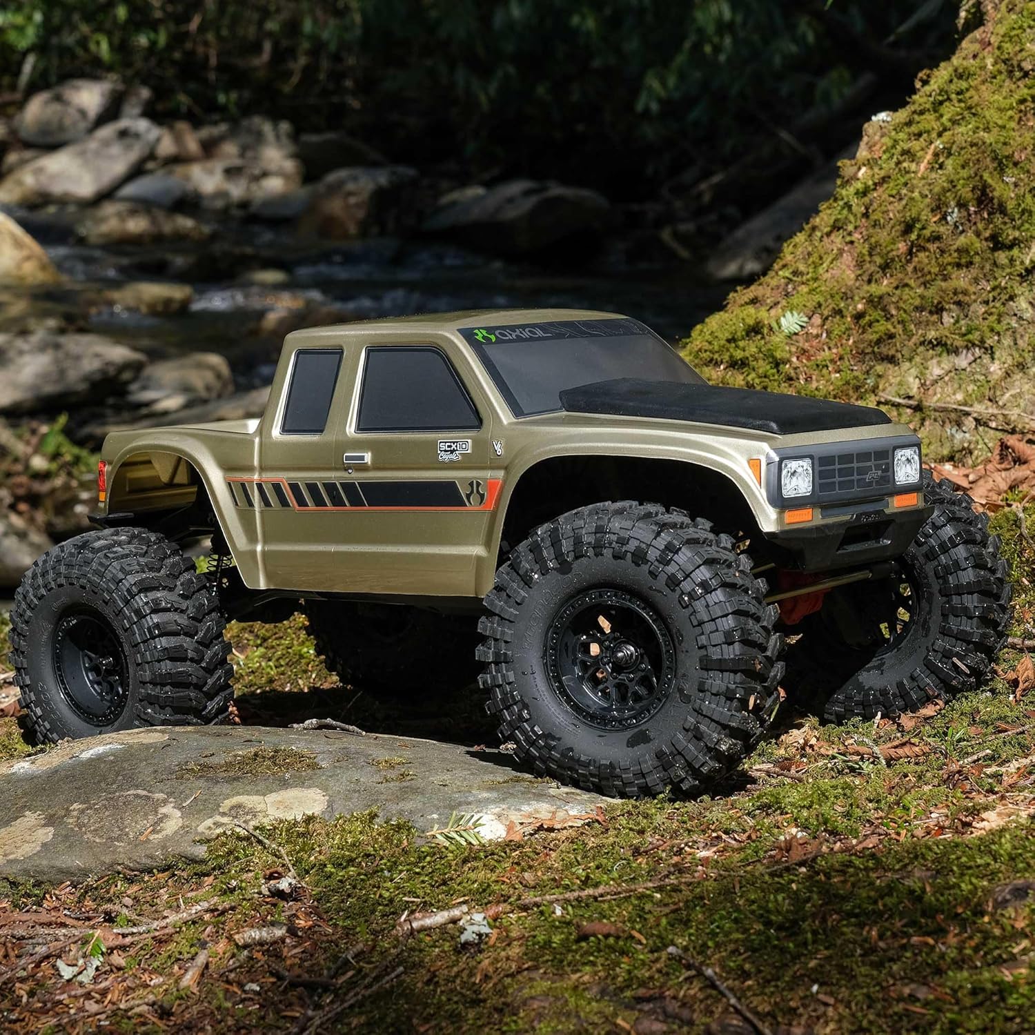 Axial RC Truck SCX10III Coyote: 1/10 4WD RTR with Battery and Charger, Brushed Rock Crawler, Gold, AXI-3071