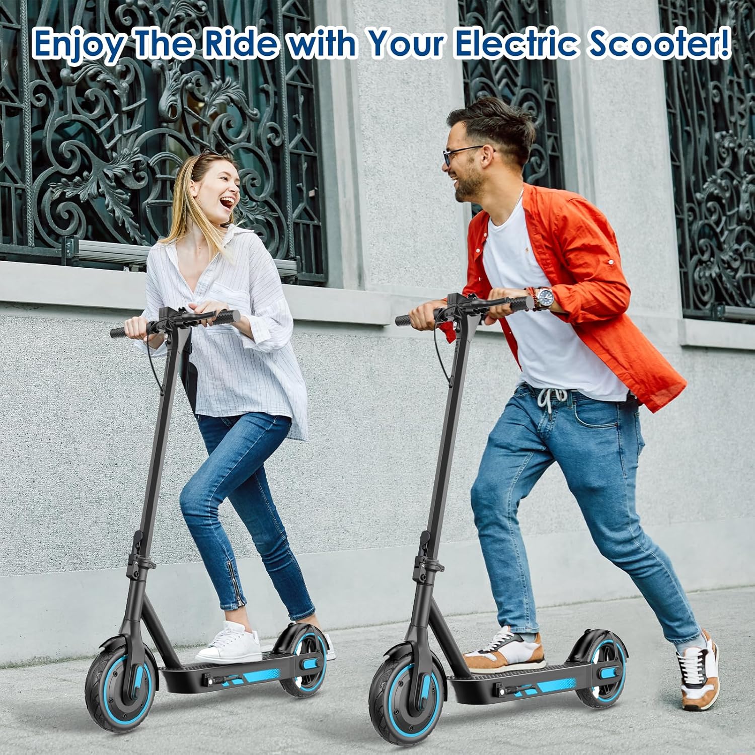 Electric Scooter for Adults,350W/500W/600W Powerful Motor,8.5/10” Tires,Up to 19/25 MPH,15/22/28 Mile Range,Dual Braking System,Foldable Lightweight EScooter for Young,Max Load 265 LBS,APP Control
