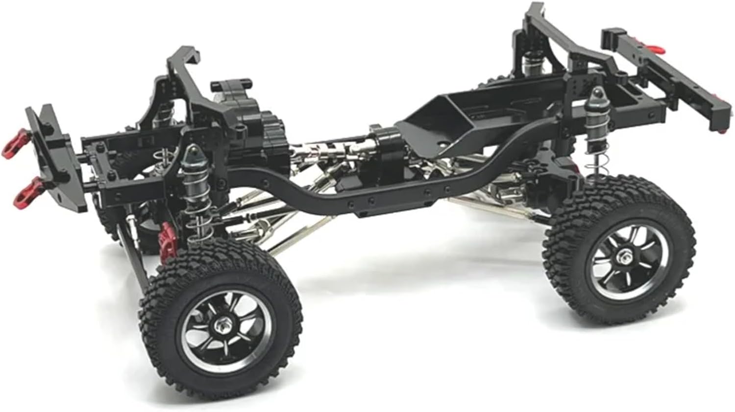 RC Car Parts for MN for G500 for MN128 MN86 MN86S MN86K MN86KS 1/12 RC Crawler Car Upgrade Parts Accessories Metal Assembled for Chassis Frame(Black)