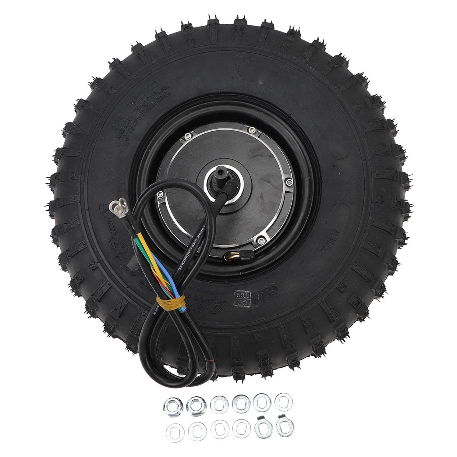 Wheel Hub Motor, 14 Inch Brushless DC Hub Motor 2500W-4000W Compatible with Electric Motorcycle Electric Scooter 48V-96V Vacuum Tire