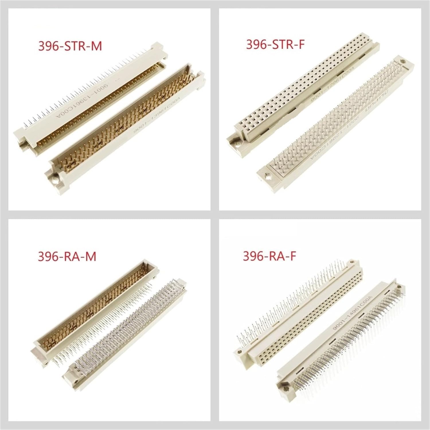 5 100 Pcs DIN 41612 Connector 3 Rows 96 Position Header Male Female Vertical Right Angle Through Hole PCB 3x32 Pin Pitch 2.54mm(Straight Female,100PCS)