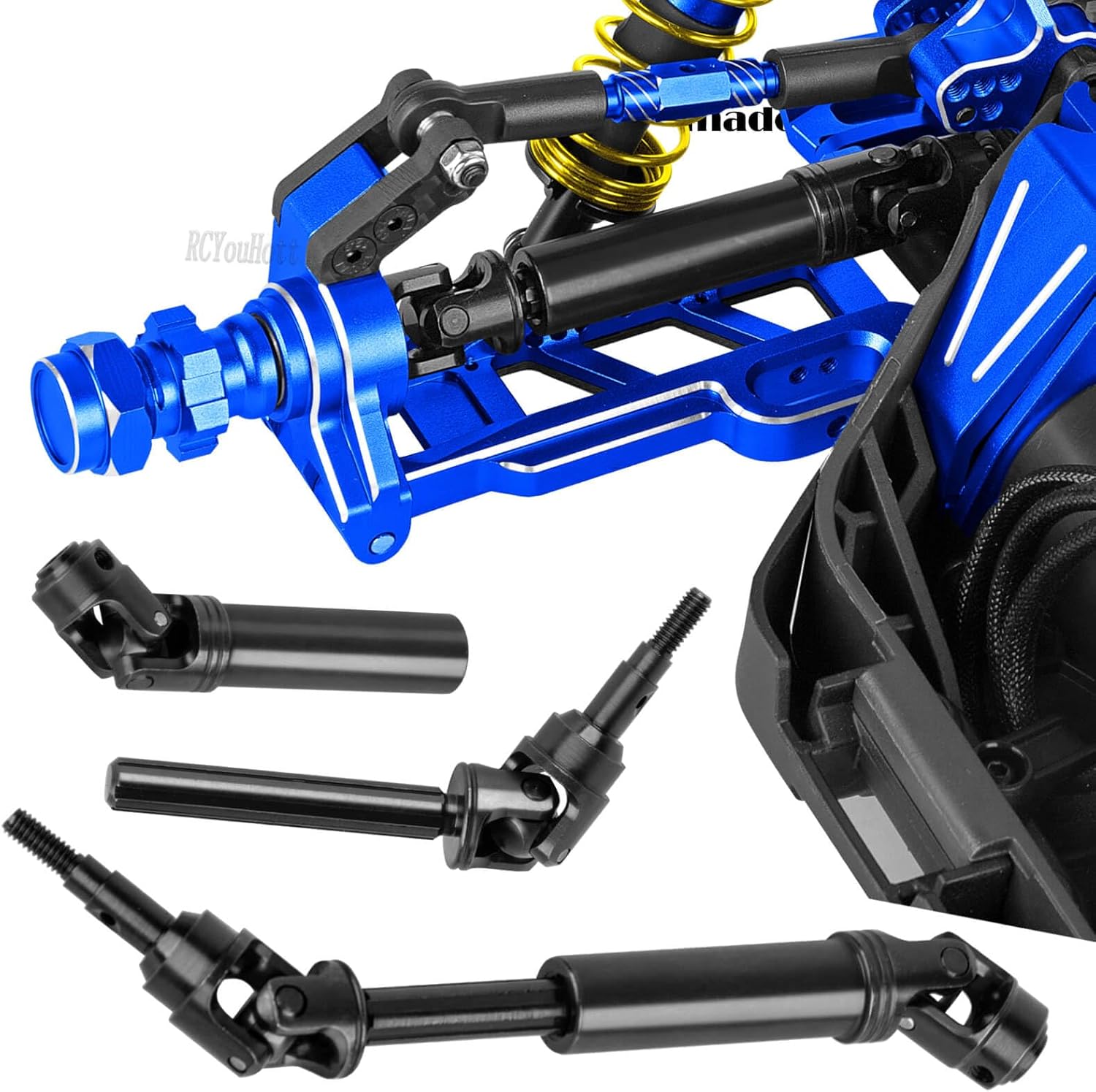 RC Upgrades Part for 1/10 Jato 4WD 4X4 VXL,Suspension Arms/Shock/Shock Tower/Caster Block/Steering Blocks/Stub Axle Carriers/Driveshaft CVD/Arms Mount/Links/Wing Mount/Wing Washer,Navy Blue