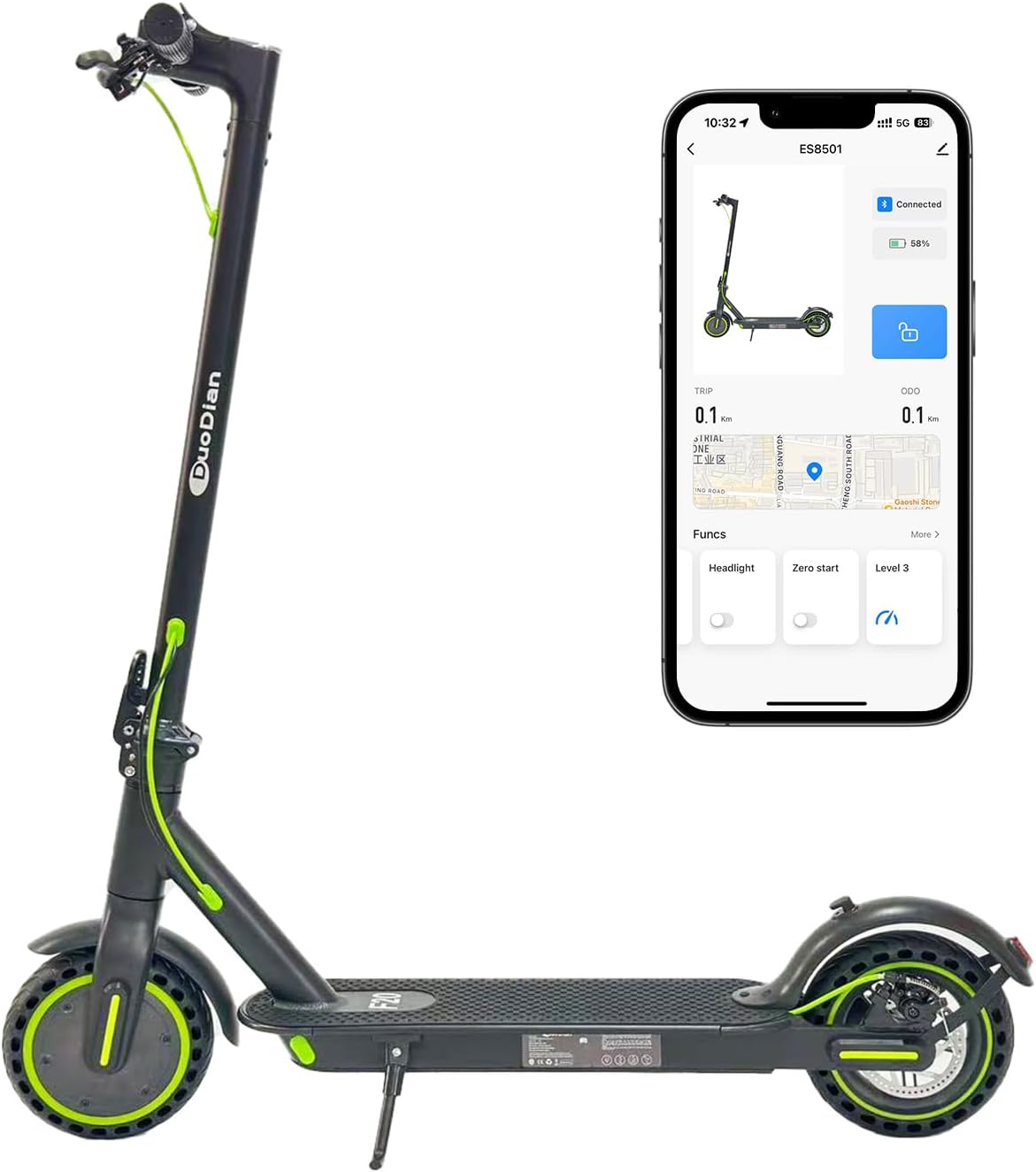 Electric Scooter for Adults, Folding E Scooter with 350W/500W Motor 19Mph Top Speed 18 Miles Long Range, 8.5