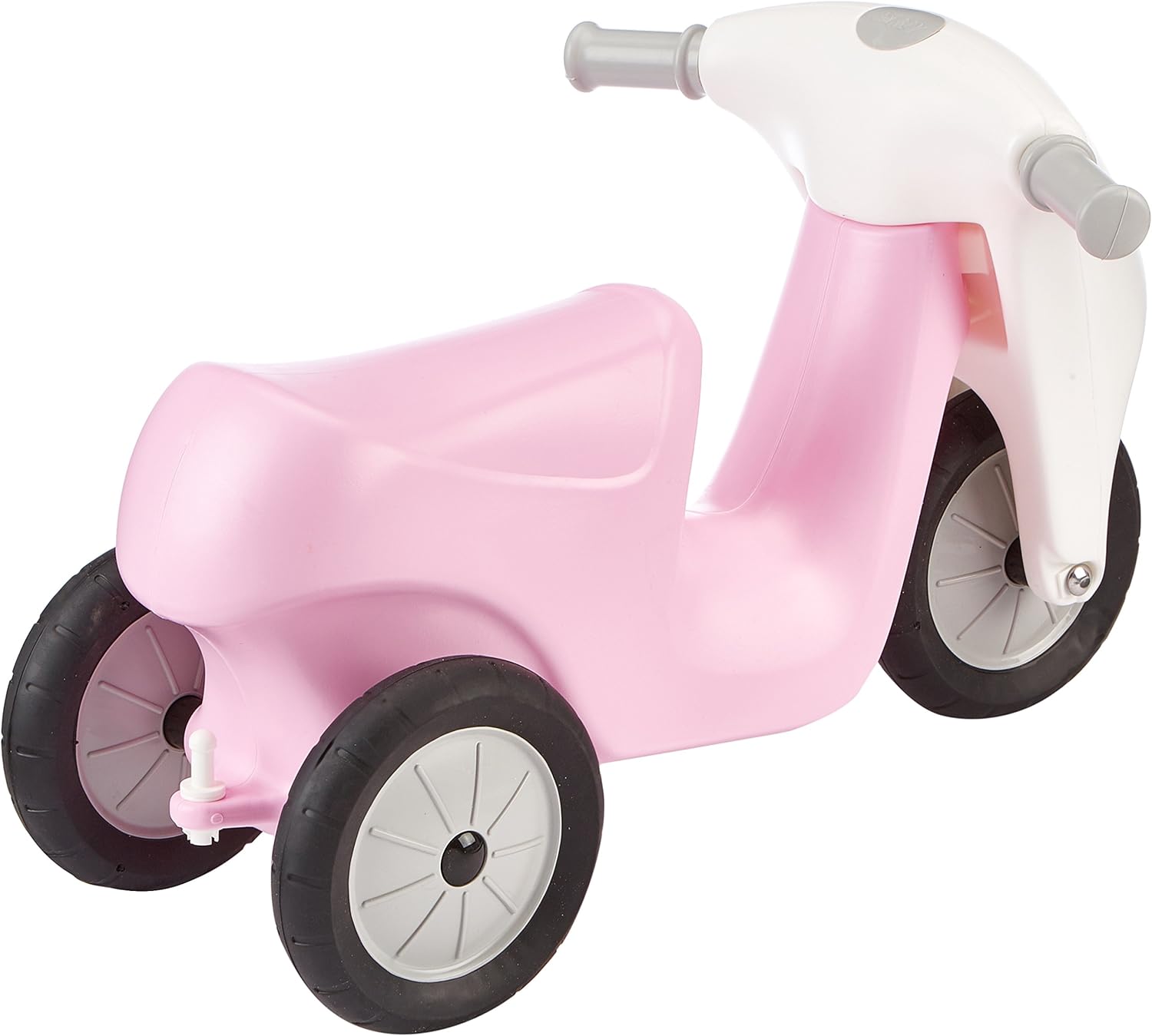 Dantoy Kids Sit & Ride Toy Scooter with Rubber Wheels and Trailer Tow Bar, Made in Denmark – Pink Push Along Princess Bike