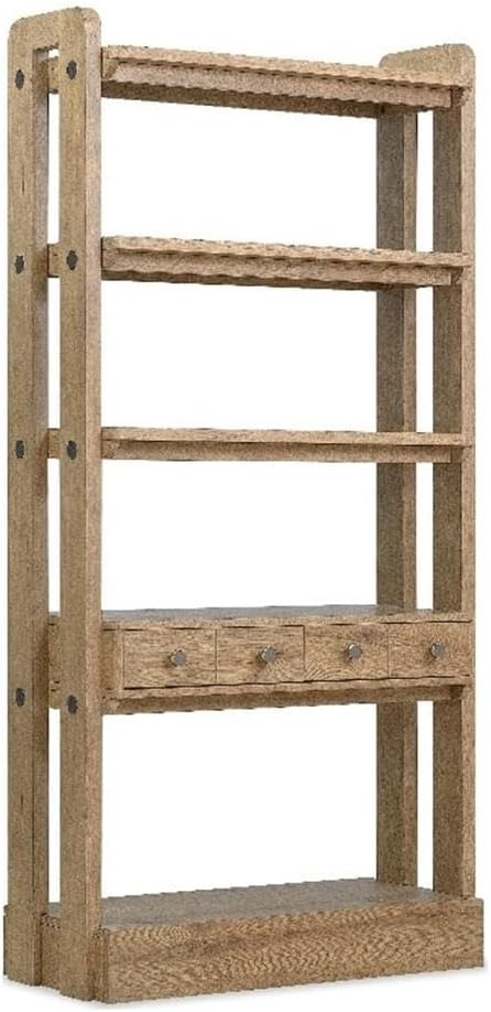 Hooker Kalamazoo Bookcase in Natural Wood Finish Furnishings