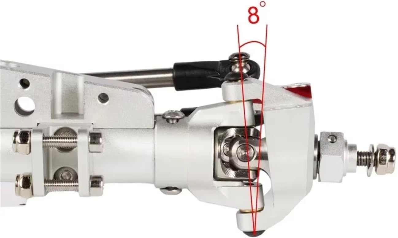 RC Car Parts Compatible with Axial for Spawn RR10 for Bomber 90018 SMT10 for Capra for Buggy Roll Cage for Chassis Front Rear Axle Set 1/10 RC Crawler(Silver,Rear and Front)