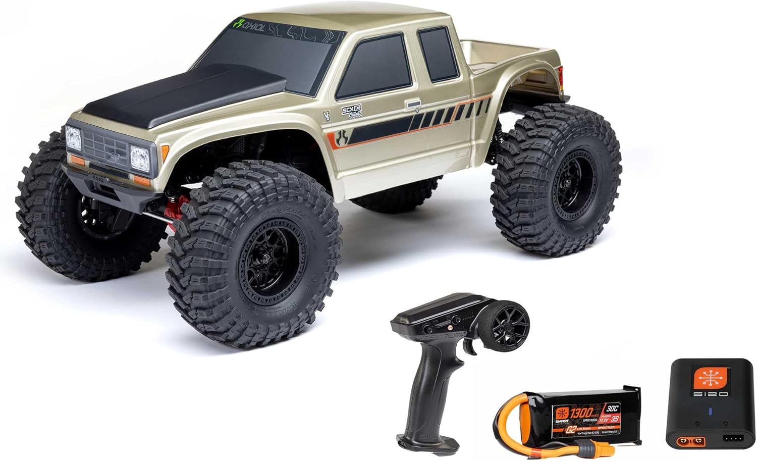 Axial RC Truck SCX10III Coyote: 1/10 4WD RTR with Battery and Charger, Brushed Rock Crawler, Gold, AXI-3071