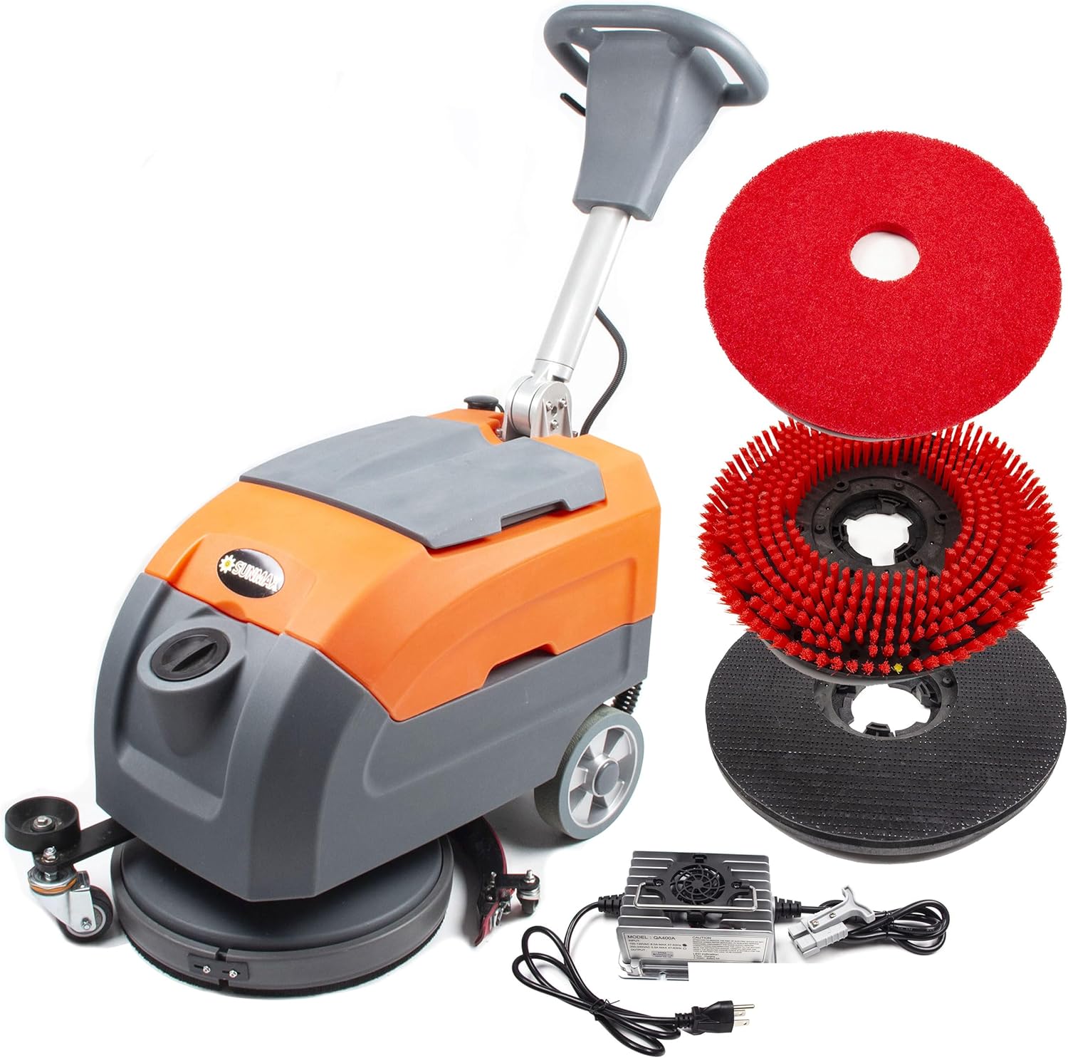 SUNMAX RT35 Walk-Behind Floor Scrubber Polisher Machine, 17