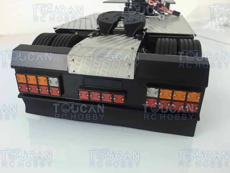 Metal 4 * 4 Chassis for 1/14 RC Tractor Truck 1 Motor 2 Servos 12G Servo Add on Full Light Set​