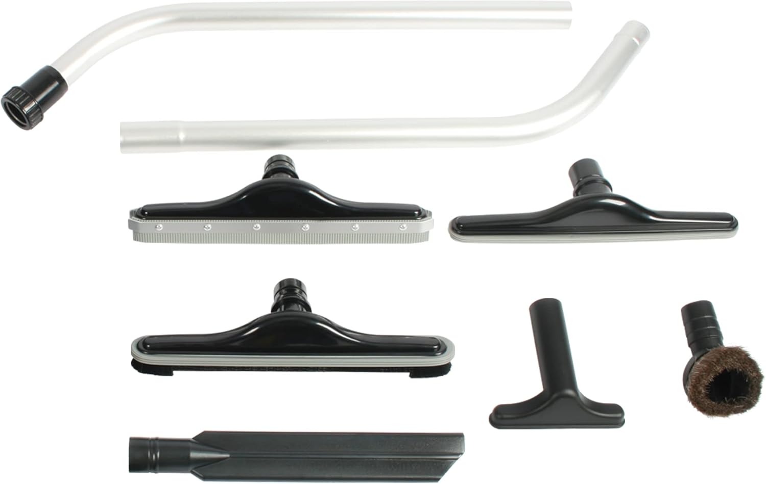 Complete Backpack Vacuum Attachment Kit w/ 2-Piece S-Wand, Floor Brush, and Squeegee Tool