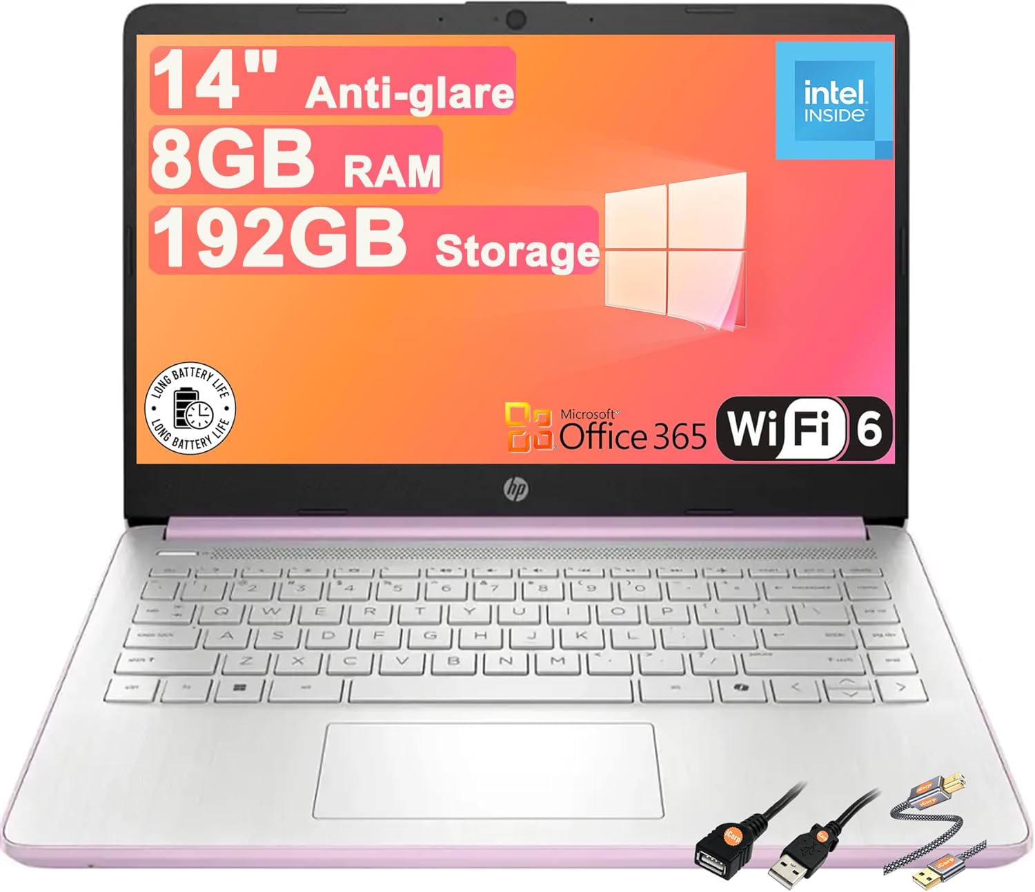 HP 14 Lightweight Business & Student Portable Laptop 14