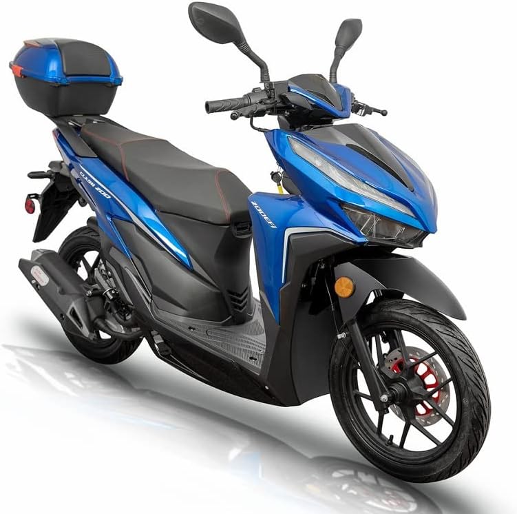 HHH Clash 200 EFI Adult Gas Street Scooter CLASH200 EFI Big Size 200cc Scooter Motorscooter (BLUE)