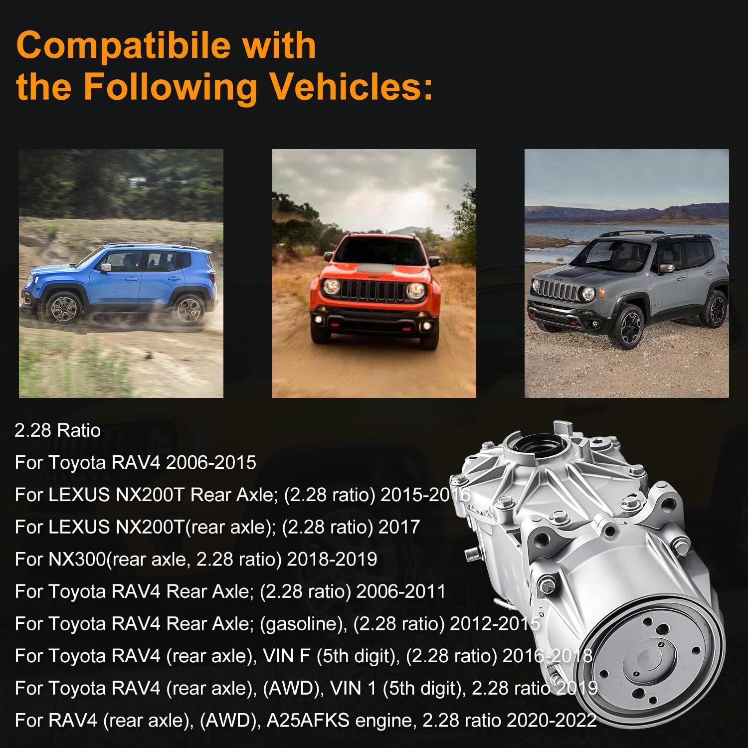 Rear Axle Differential Assembly 2.28 Proportional New 440-50147 Rear Axle Differential Carrier Assemblies 2.28 Ratio For Toyota Rav4 For 2006-2018 For Toyota RAV4 Rear Differential Carrier Assembly