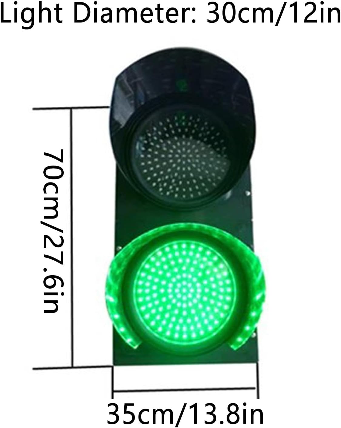Traffic Light, Red/Green Traffic Signal Light, Industrial Loading Dock Bay Light, Outdoor Waterproof Indicator Light, Suitable for Crosswalks, Construction Sites, Campus Gates(DC 24V,300mm/12in)