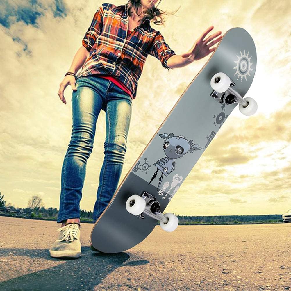 78.5 cm x 20cm Pro Full Wooden Longboards for Teens Beginner Girls Boys Children