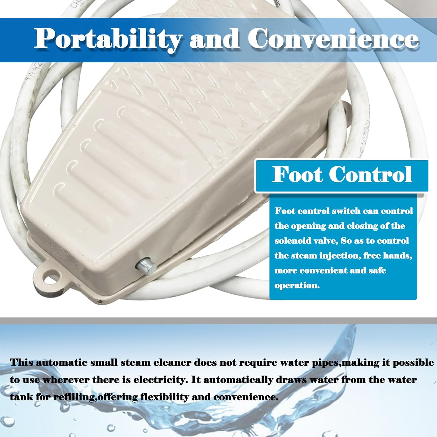 EQCOTWEA Jewelry Steam Cleaner Machine Professional Small Jewelry Steam Cleaner Automatic Steam Cleaning Machine High Temperature and High Pressure Steamer 5L Capacity 3000W 220V