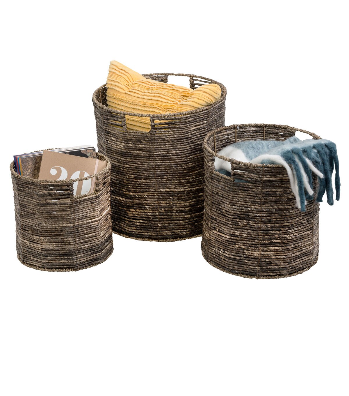 Honey Can Do Coastal 3ct Brown Nesting Storage Baskets