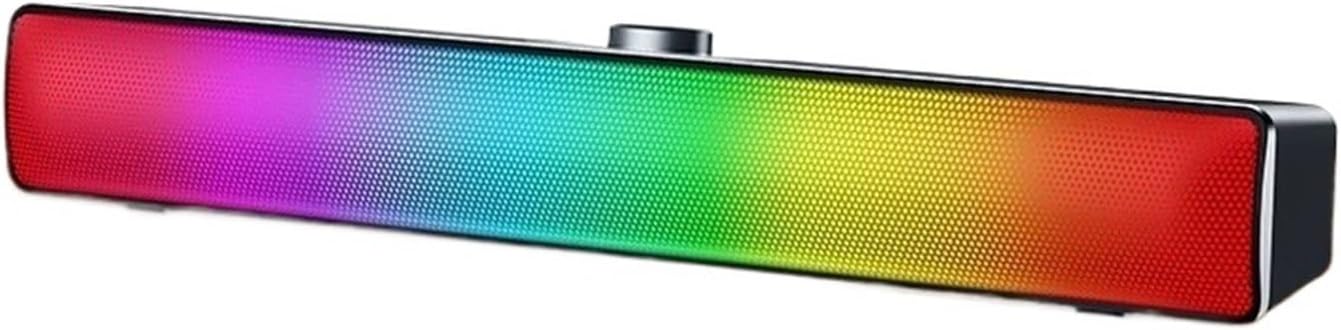 JSEIAJB Computer Audio Desktop Heavy Subwoofer Laptop Home Wired Small Speaker Light E-Sports Games