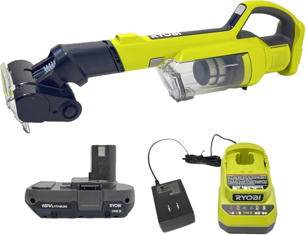 RYOBI 18 Volt PCL700B Cordless Hand Vacuum with Powered Brush Kit (Battery and Charger Included)
