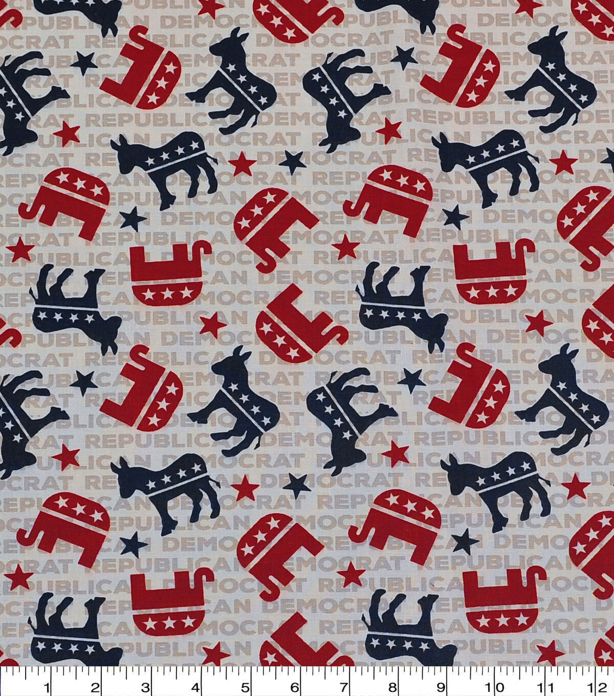 Bipartisan Toss Patriotic Cotton Fabric