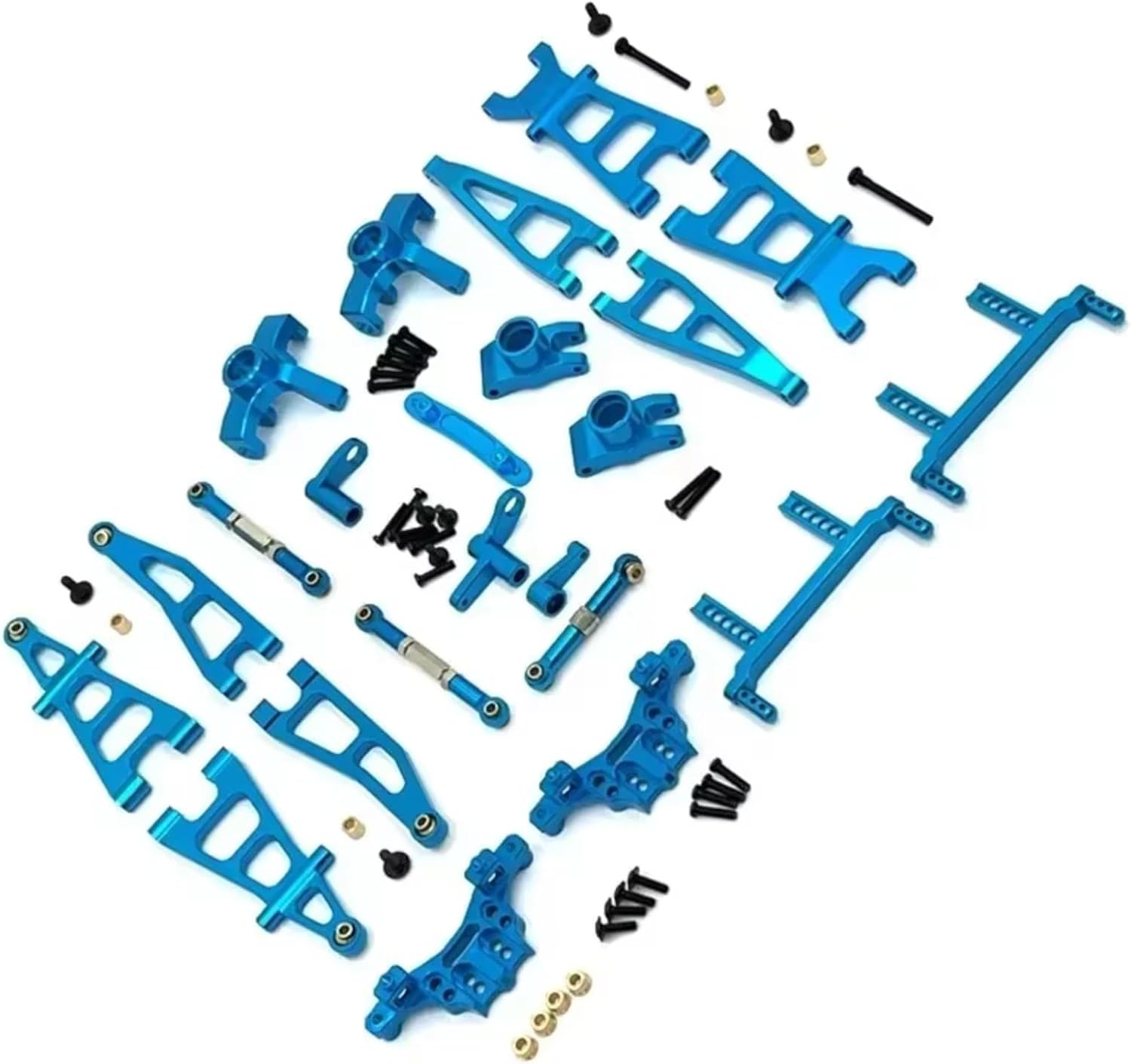 for Kyamrc G161 G162 G169 1/16 Metal for Swing Arm Steering Cup Tie Rod Kit RC Remote Control Car Upgrade Accessories Parts RC Steering Knuckles Cup(Blue)