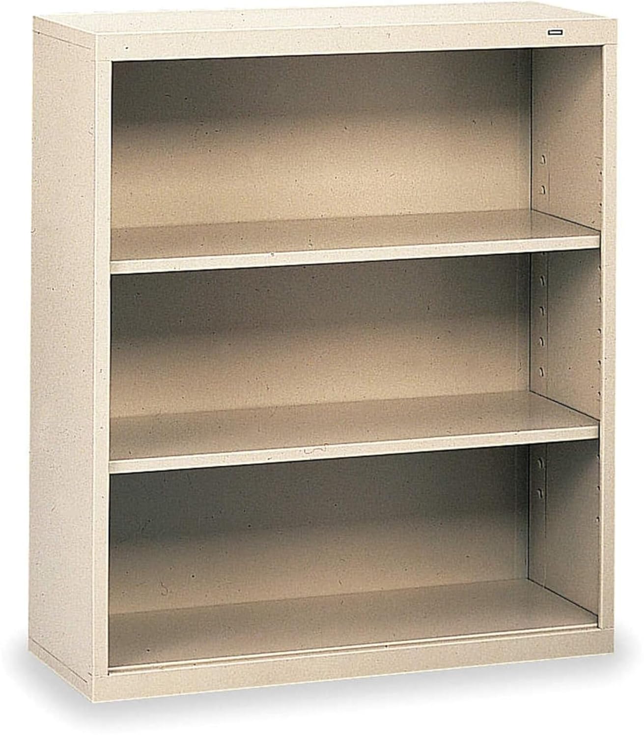Welded Steel Bookcase, H 40, 2 Shelf, Putty B-42CP