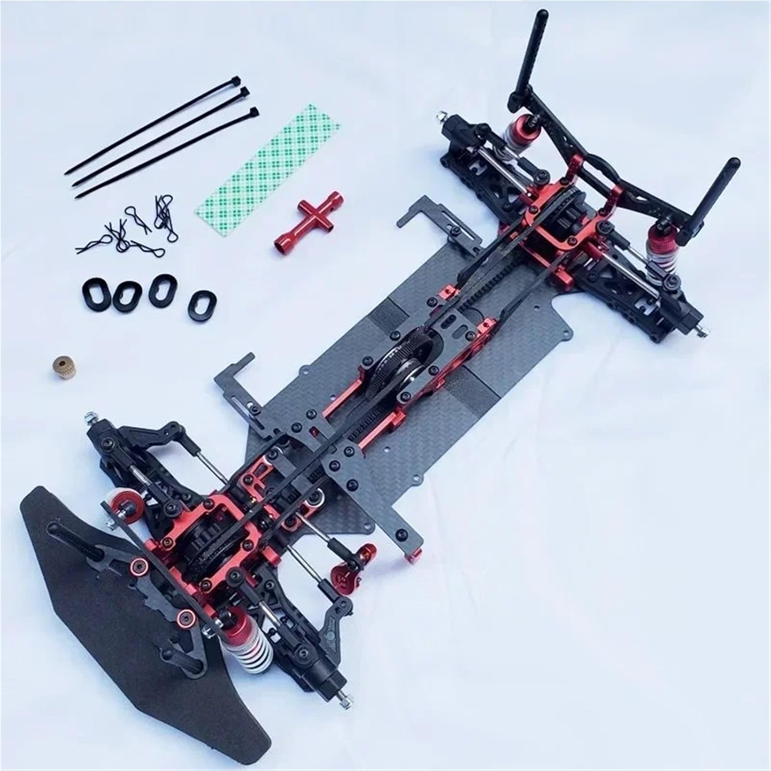 For RC Vehicle 1/10 Body Frame 260mm Wheelbase 4WD Driving System Remote Control For Racing On-Road Car Upgrades Parts Models