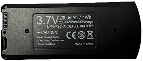 for V168 6K for Optical Flow Drone Battery 3.7V 2000mAh for Pro NOGPS for RC Quadcopter for Parts Accessories(V168 3.7V2000mAh 20B)