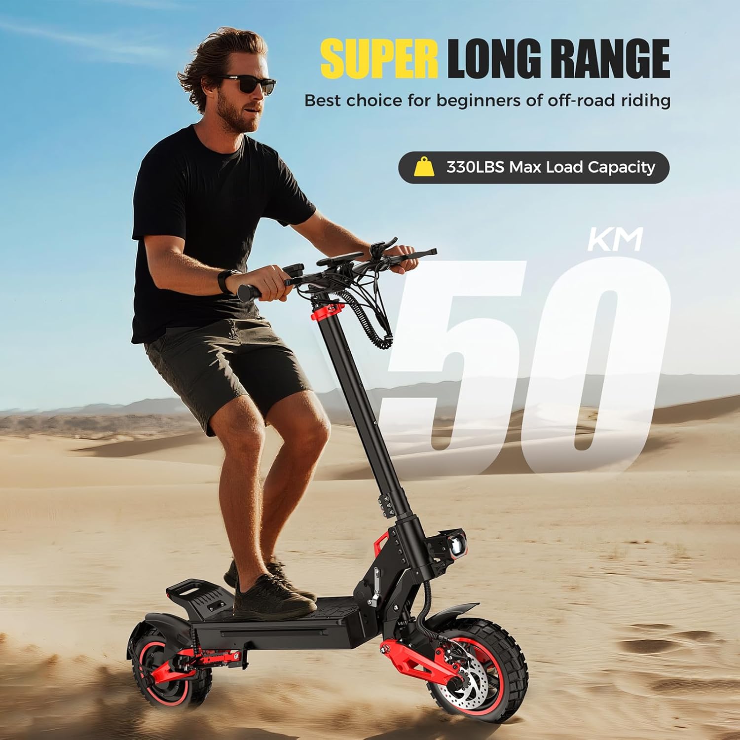 Electric Scooter, 22/23.6/25/30/31/34/37/62 Miles Long Range, Top Speed 19/22/28/34/60 MPH, 8.5