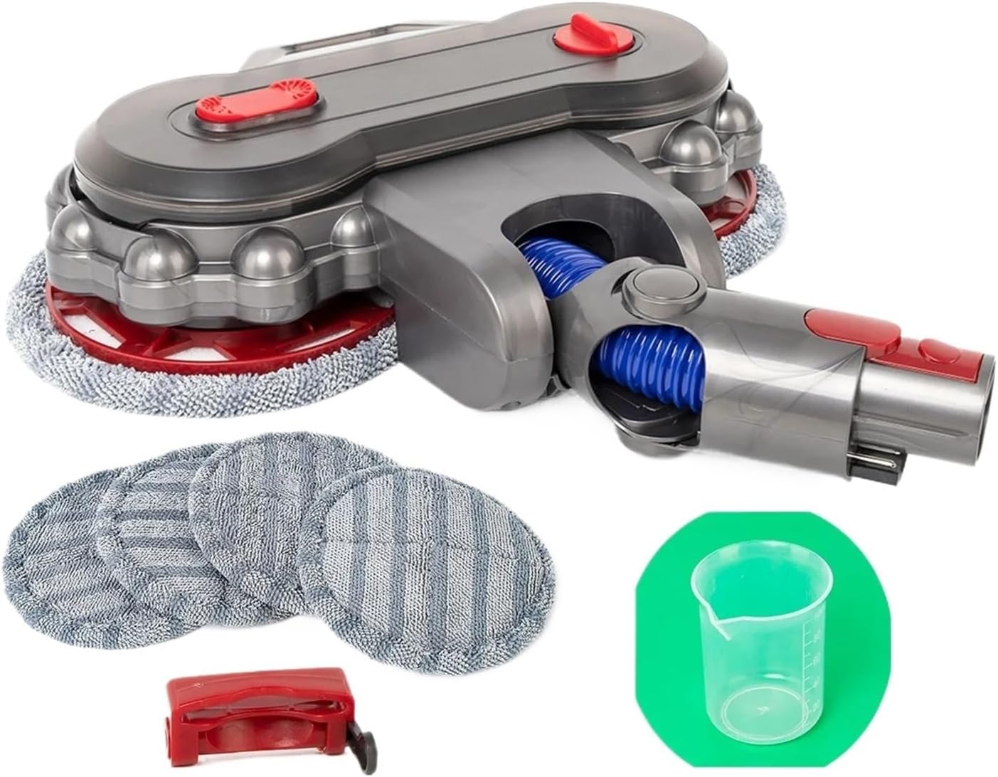 2-in-1 Mop Head Attachment Replaceable & Washable Floor Brush,Compatible With Dyson V7, V8, V10, V11, V15 Vacuum Cleaners