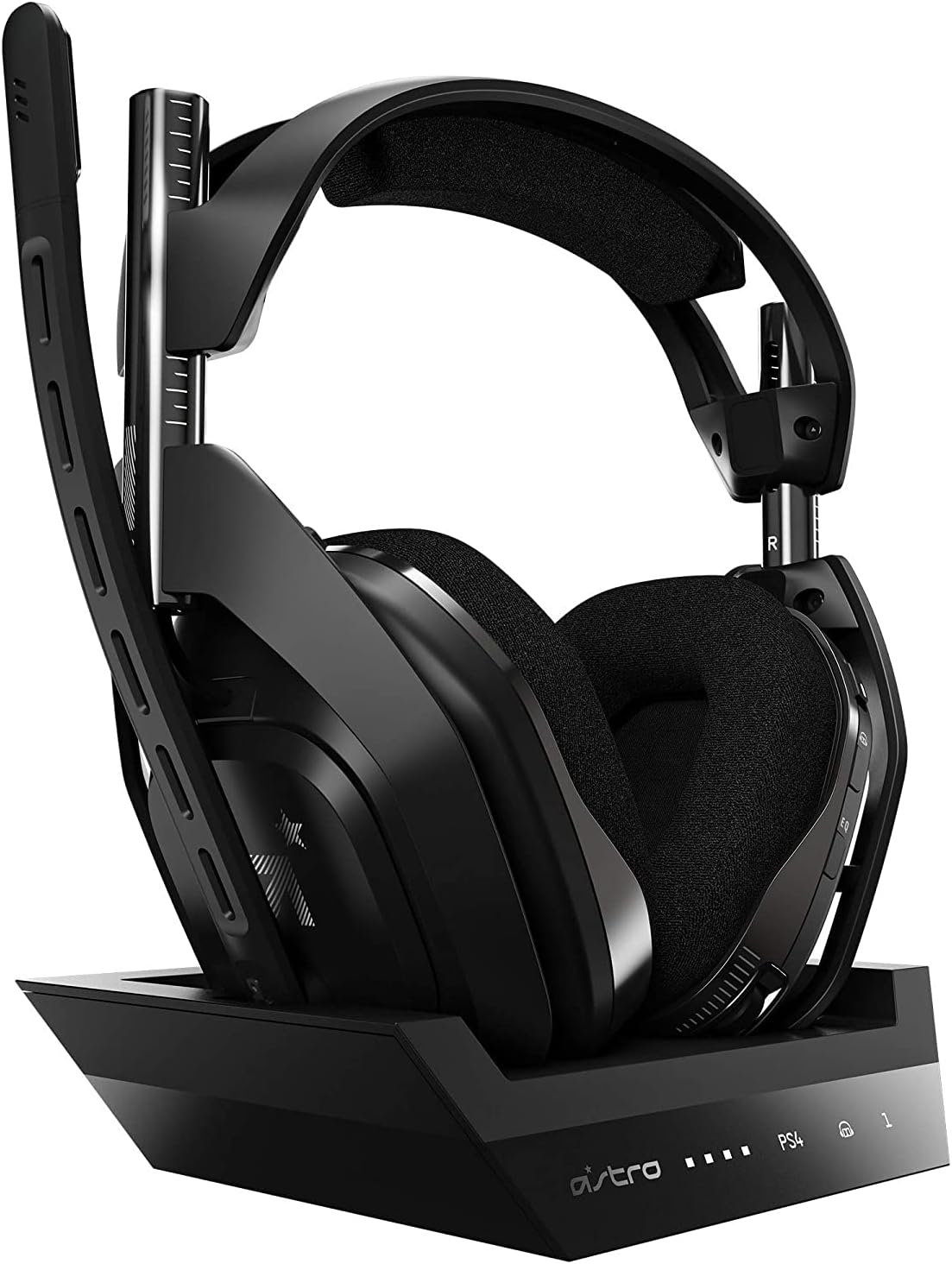 ASTRO Gaming A50 Wireless Headset with Base Station Gen 4, USB Radio Frequency, Unidirectional Microphone Headphones, Compatible with PS4, PS5, PC Windows, Mac, Black (Renewed)